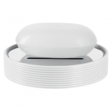 Jabonera de cerámica TUBO ACANALADA Blanco Spirella
