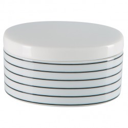 Caja de algodón Porcelana VISBY Black & White Spirella