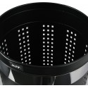 Panier à  linge 46L avec couvercle coussin Inox Noir MSV