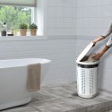 46L laundry basket with white stainless steel cushion cover MSV