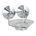 MSV Porte Savon Rond Acier SUPER VENTOUSES Chromé