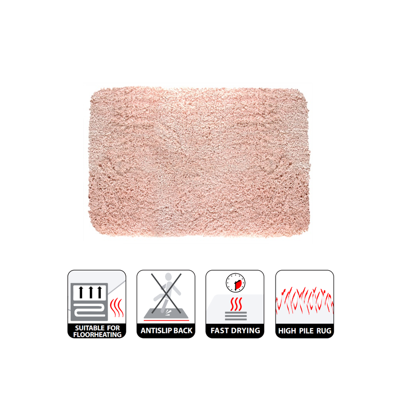 Tapis de bain Microfibre HIGHLAND 70x120cm Rose Clair Spirella