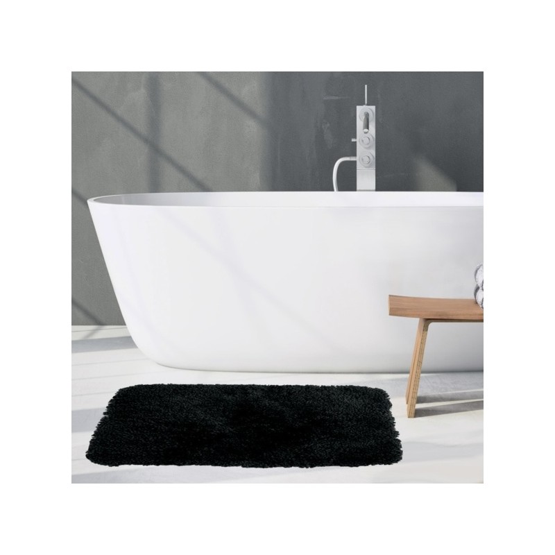 Tapis de bain Microfibre HIGHLAND 55x55cm Noir Spirella