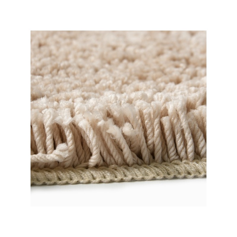 Tapis de bain rond Microfibre HIGHLAND Ø110cm Ecru Spirella