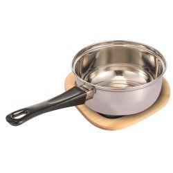 MSV Topfuntersetzer Industrial Style Bamboo & Steel ELIE Mattschwarz