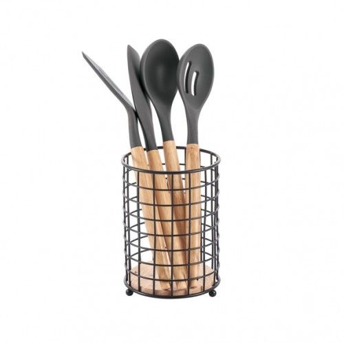 Porte couverts Design industriel Bois & Acier ELIE Noir mat MSV