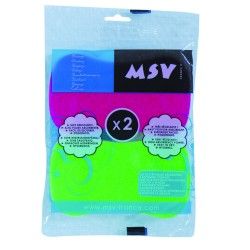 Lot de 2 éponges à  récurer double face MSV