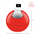 Pattumiera a dondolo PP BOWL 1L Rosso Spirella