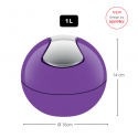Rocking bin PP BOWL 1L Violet Spirella