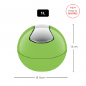Spirella Schwingdeckeleimer PP BOWL 1L Kiwi Grün