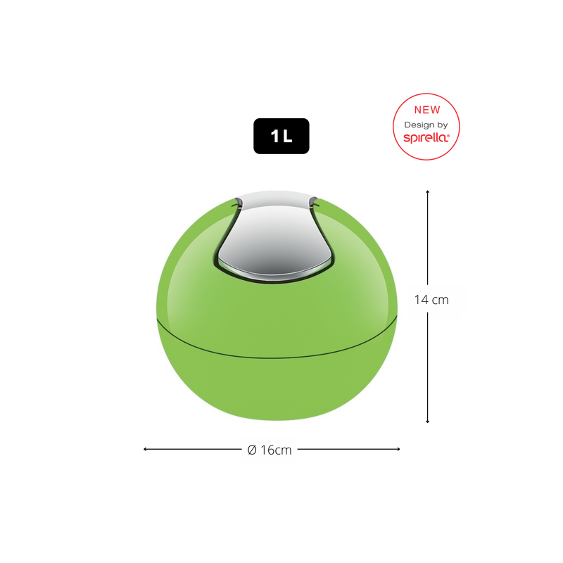 Rocking bin PP BOWL 1L Kiwi Green Spirella