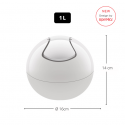 Rocking bin PP BOWL 1L Plain White Spirella