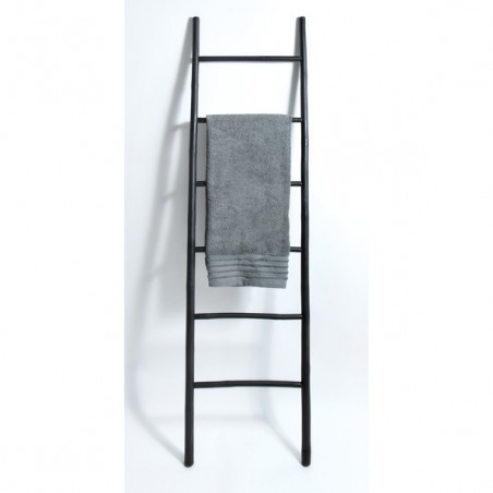MSV Porte serviettes echelle 6 niveaux TILDA Bambou Noir
