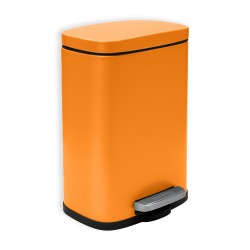 Papelera con pedal Acero AKIRA 5L Naranja mate Spirella