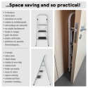 Taburete con escalón de acero antideslizante y plegable de 3 escalones Máx. 150 kg (46 x 71 x 105 cm) MSV