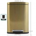 Spirella Badezimmer Treteimer AKIRA Steel 5L Gold gebürstet