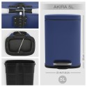 Pattumiera a pedale Acciaio AKIRA 5L Blu opaco Spirella