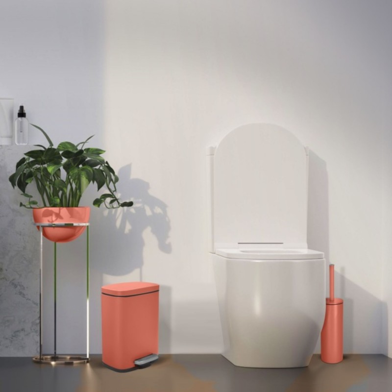 Poubelle à  pédale Acier AKIRA 5L Terracotta mat Spirella