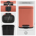 Spirella Badezimmer Treteimer AKIRA Steel 5L Terrakotta matt