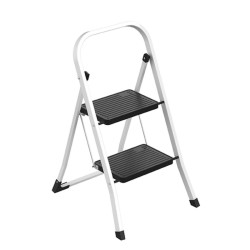 MSV 2-stufige Klappleiter aus Stahl, max. 150 kg (46 x 56 x 80,5 cm)