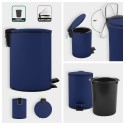 Poubelle à  pédale Acier ADELAR 3L Bleu mat Spirella