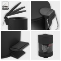 Spirella Poubelle à  pédale Acier ADELAR 3L Noir Mat
