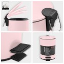 Poubelle à  pédale Acier ADELAR 3L Rose mat Spirella