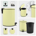 Poubelle à  pédale Acier ADELAR 5L Jaune mat Spirella