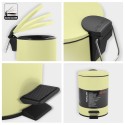 Papelera con pedal Acero ADELAR 5L Amarillo mate Spirella