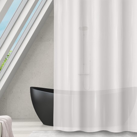 Cortina de ducha PEVA ROMANA 180x180cm Blanco MSV