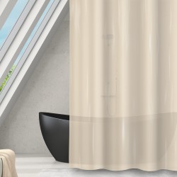 MSV Rideau de douche Polyester ROMANA 180x180cm Beige transparent