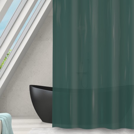Tenda da doccia PEVA ROMANA 180x180cm Verde scuro MSV