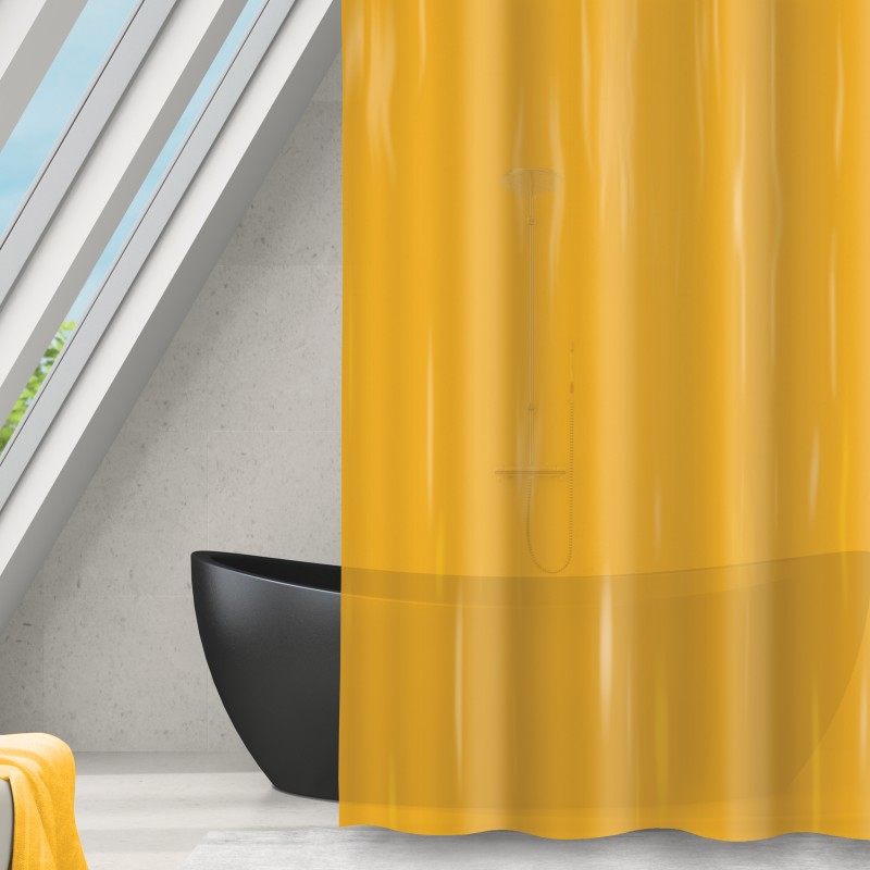 spirella Rideau de douche Polyester ROMANA 180x180cm Safran transparent MSV
