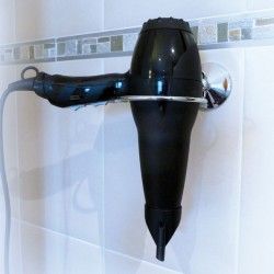 Soporte de pared para secador de pelo con ventosa MSV
