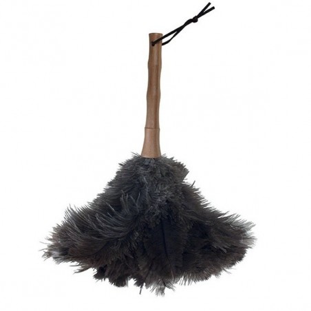 Plumeau autruche manche Bambou 33cm MSV