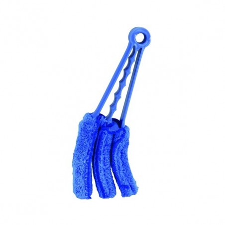 Dépoussiérant spécial radiateur microfibre Bleu + une rechange MSV