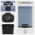 Poubelle à  pédale Acier AKIRA 5L Fog mat Spirella