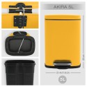 Poubelle à  pédale Acier AKIRA 5L Safran mat Spirella