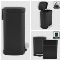 Papelera con pedal Acero AKIRA 5L Negro mate Spirella