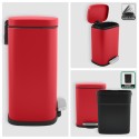 Papelera con pedal Acero AKIRA 5L Rojo mate Spirella