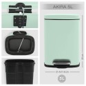 Pedal bin 5L AKIRA Steel Matt Ice Green Spirella