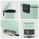 Poubelle à  pédale Acier AKIRA 5L Vert Glacé mat Spirella