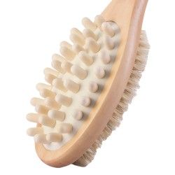 Brosse de bain en bois double face MSV