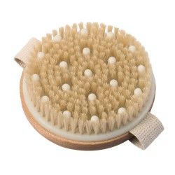 Brosse de massage exfoliante ronde en poils et picots MSV