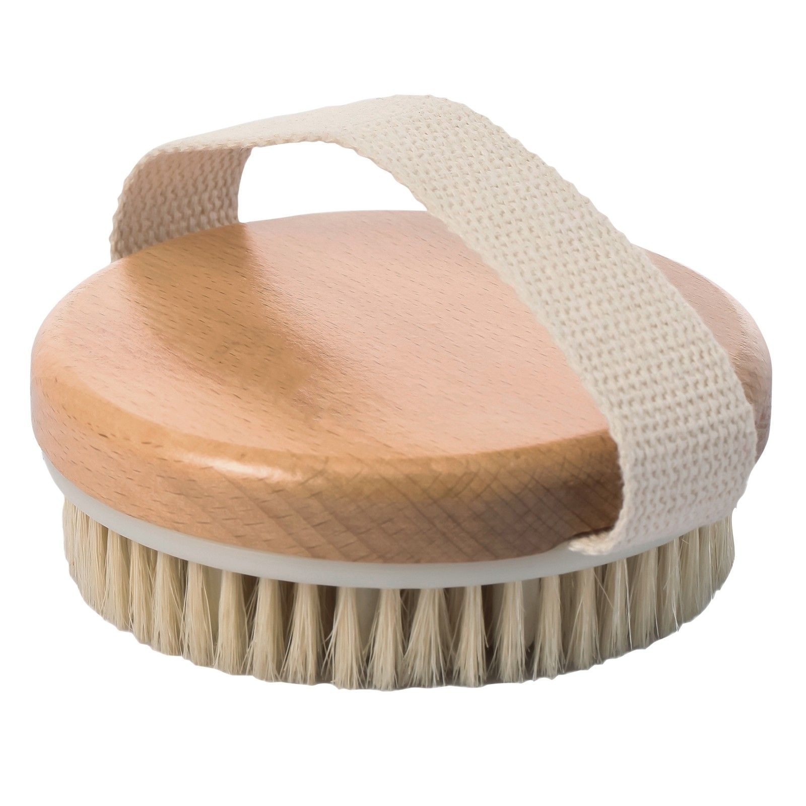Brosse de massage exfoliante ronde en poils et picots MSV