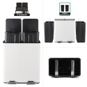 Pattumiera per raccolta differenziata ALIYA 40L (2x20L) Spirella in acciaio bianco opaco