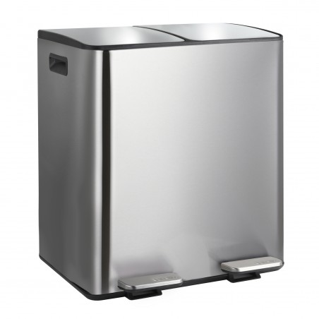 Selective Sorting Bin 40L ALIYA (2x20L) Brushed Steel Spirella