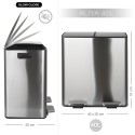 Bidone per raccolta differenziata ALIYA 40L (2x20L) Spirella in acciaio spazzolato
