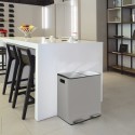 Spirella selektive sortierung mülleimer ALIYA 40L (2x20L) Stahl Matt Taupe