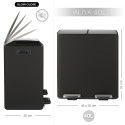Bidone per raccolta differenziata ALIYA 40L (2x20L) Spirella in acciaio nero opaco